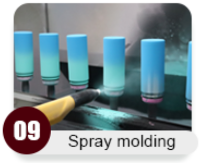 Water Bottles Production Process Spray molding